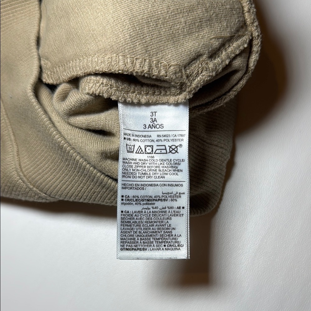 Old Navy Toddler Boy French Rib Quarter-Zip Sweater Beige Size 3T - Picture 7 of 7